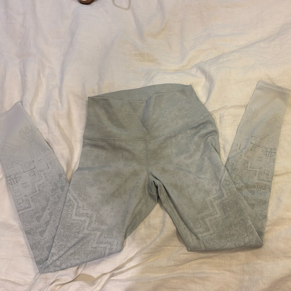 Pale green/silver Patterned Leggings